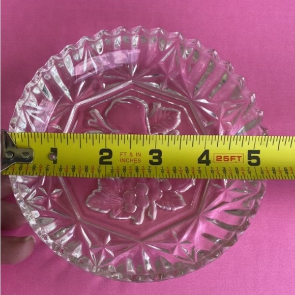 Three FEDERAL GLASS Fruit Diamond Edge Pattern Pioneer Clear Colored Bowls - Picture 12 of 12